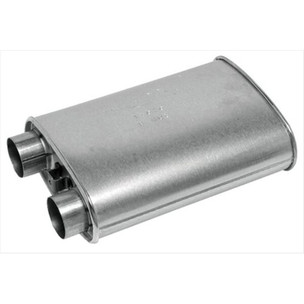 Hands On 17676 Super Turbo Muffler 2.5 In. - Silver HA3026451 - main